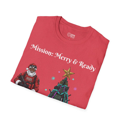 Tactical Santa with Armored Christmas Tree Tee
