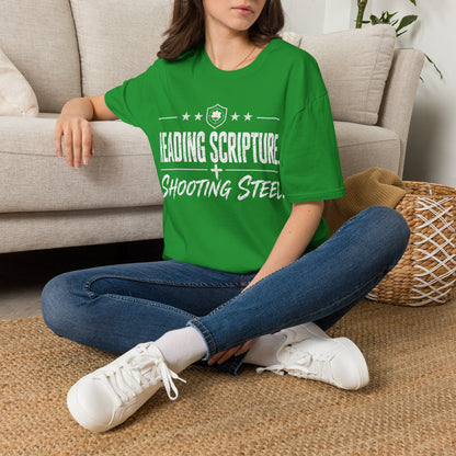 Reading Scripture Shooting Steel Tee