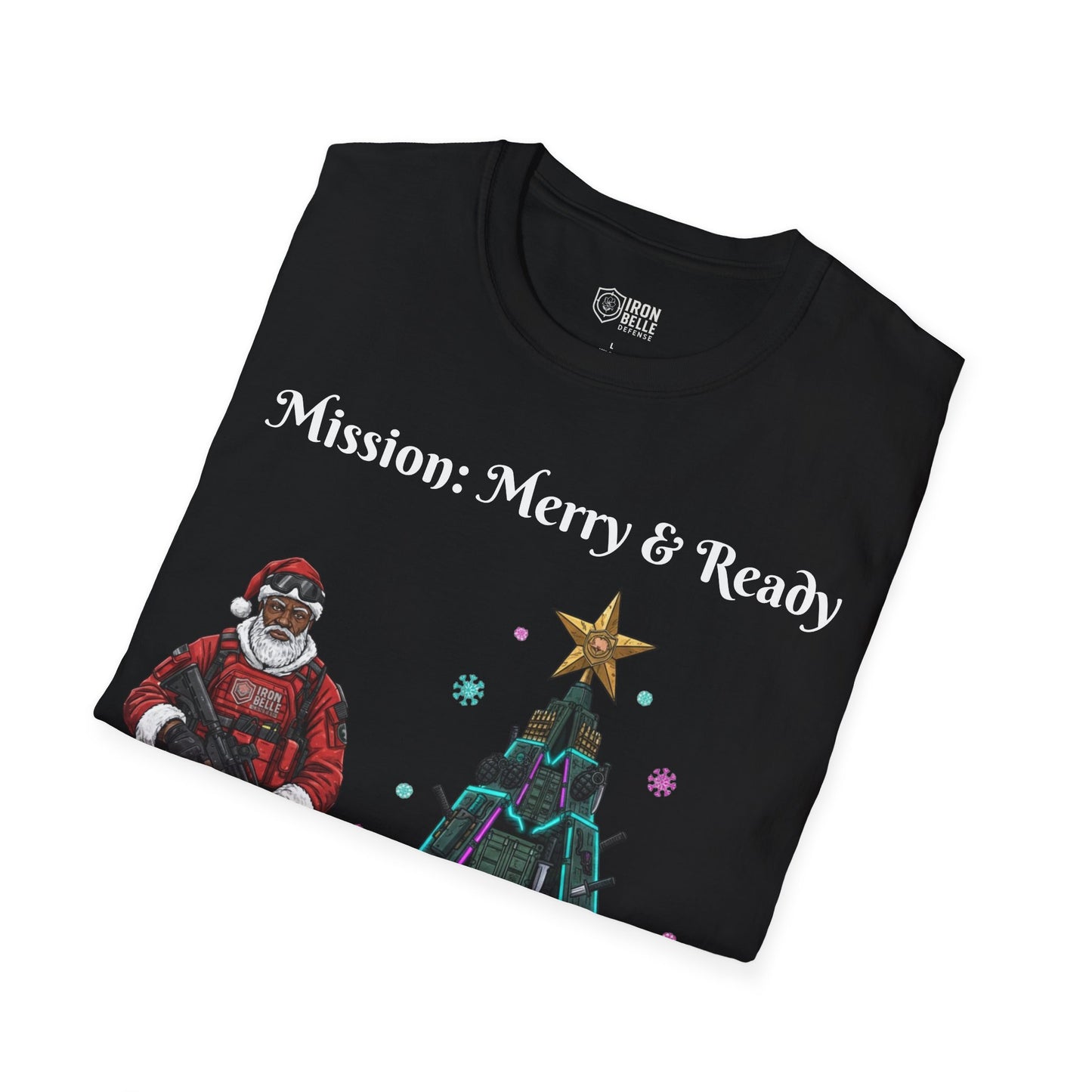 Tactical Santa with Armored Christmas Tree Tee
