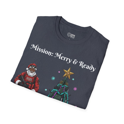 Tactical Santa with Armored Christmas Tree Tee