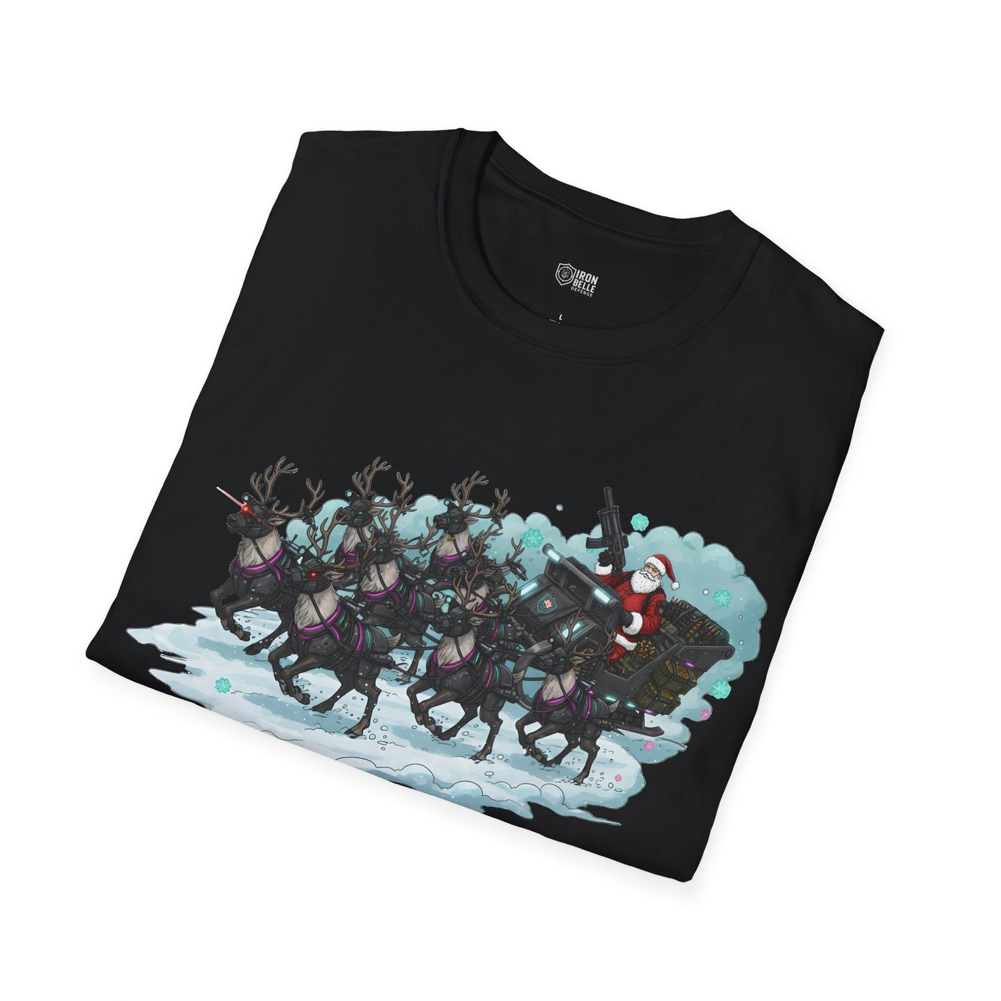 Santa & Reindeer Christmas Graphic Tee