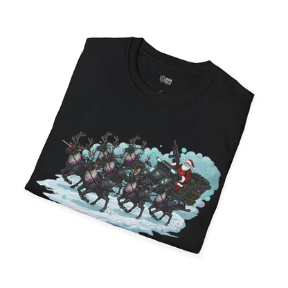 Santa & Reindeer Christmas Graphic Tee
