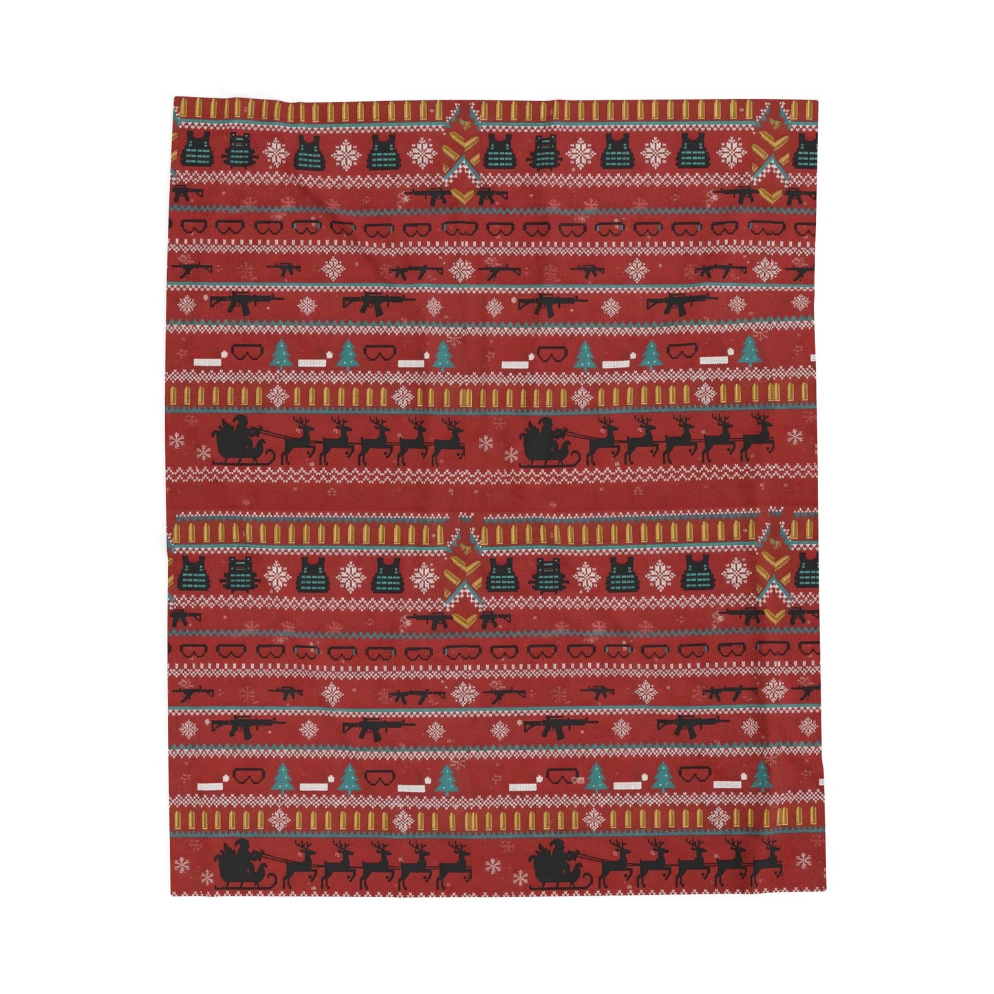 Tactical Christmas Velveteen Plush Blanket by Iron Belle Defense