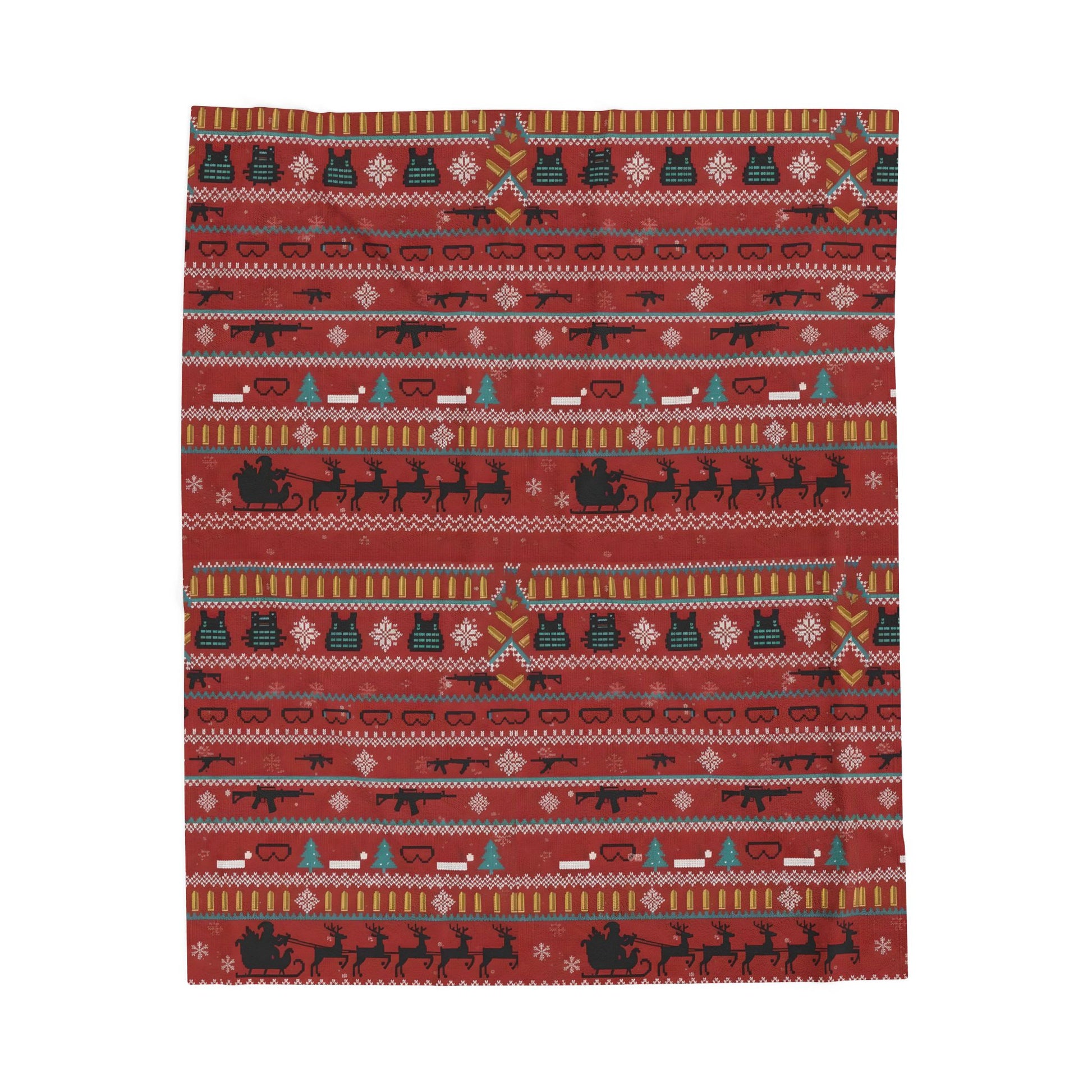 Tactical Christmas Velveteen Plush Blanket by Iron Belle Defense