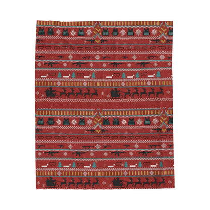 Tactical Christmas Velveteen Plush Blanket by Iron Belle Defense
