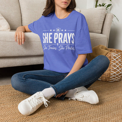She Prays She Trains She Protects Tee