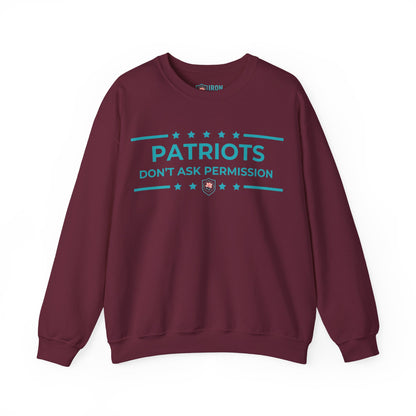 Patriots Don’t Ask Permission Iron Belle Defense Unisex Crewneck Sweatshirt