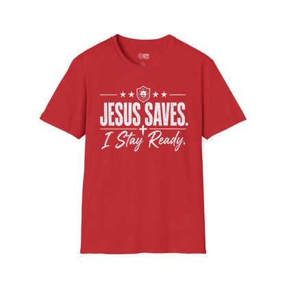 Jesus Saves I Stay Ready Tee