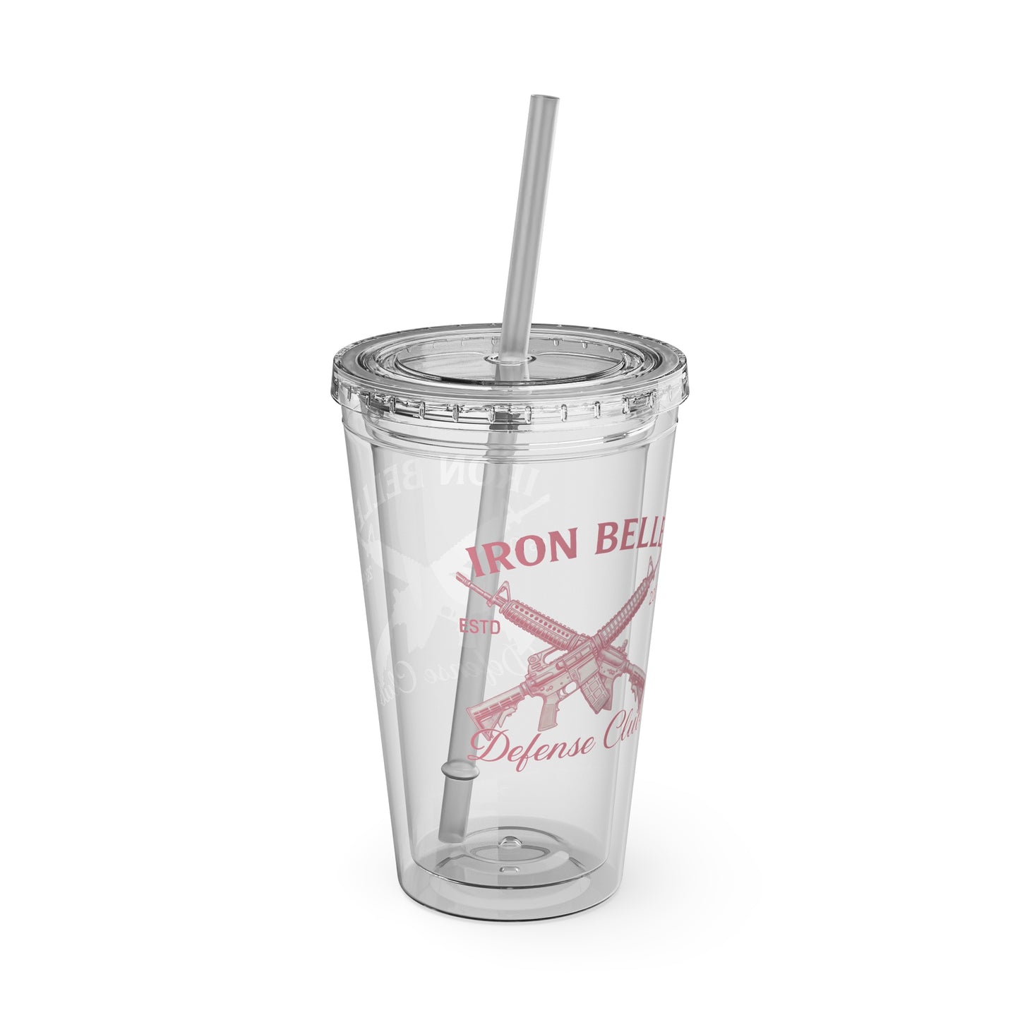 Iron Belle Defense Pink Crest Tumbler – 16oz