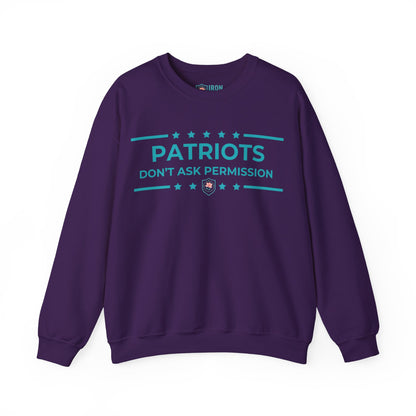 Patriots Don’t Ask Permission Iron Belle Defense Unisex Crewneck Sweatshirt