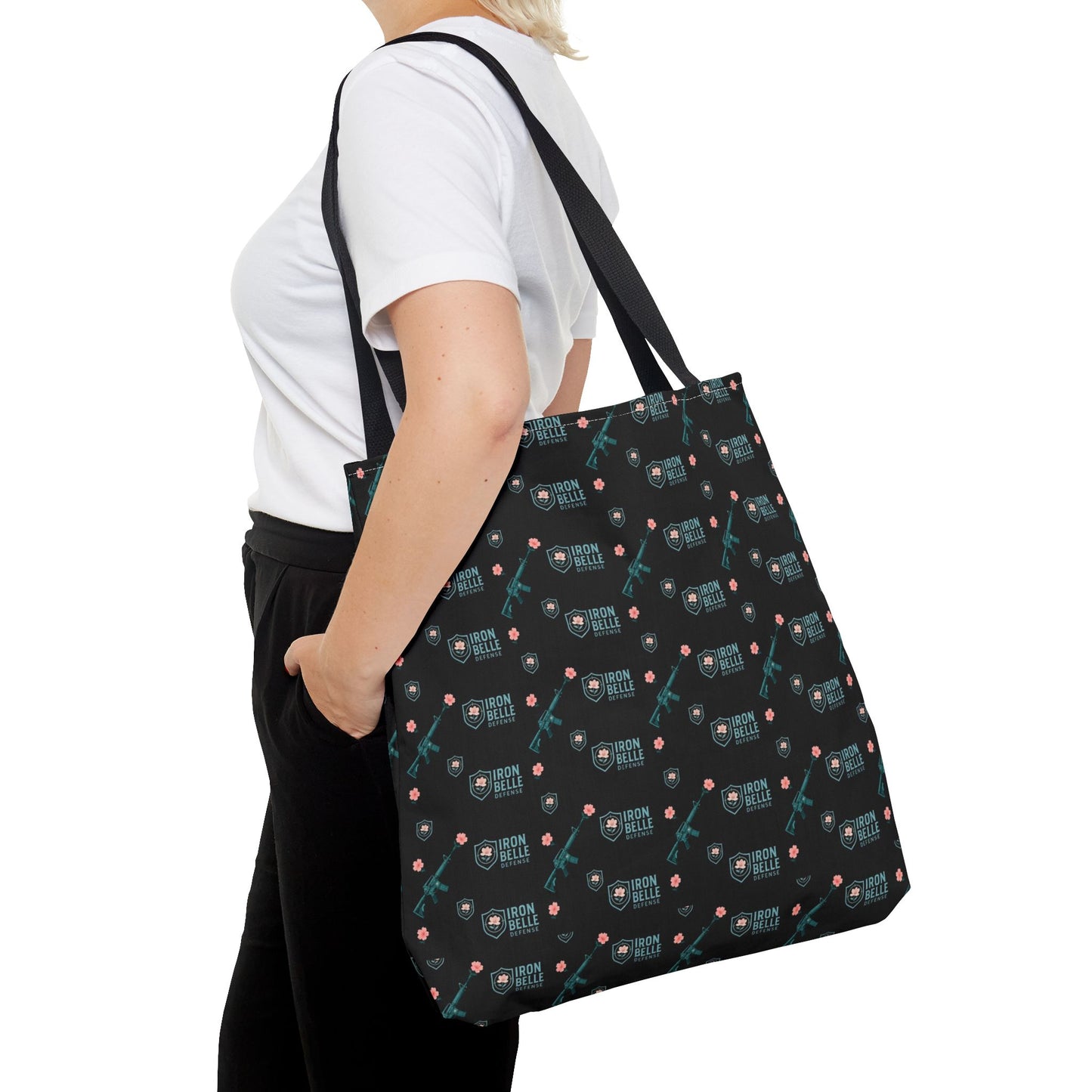 Patterned Iron Belle Defense Tote Bag