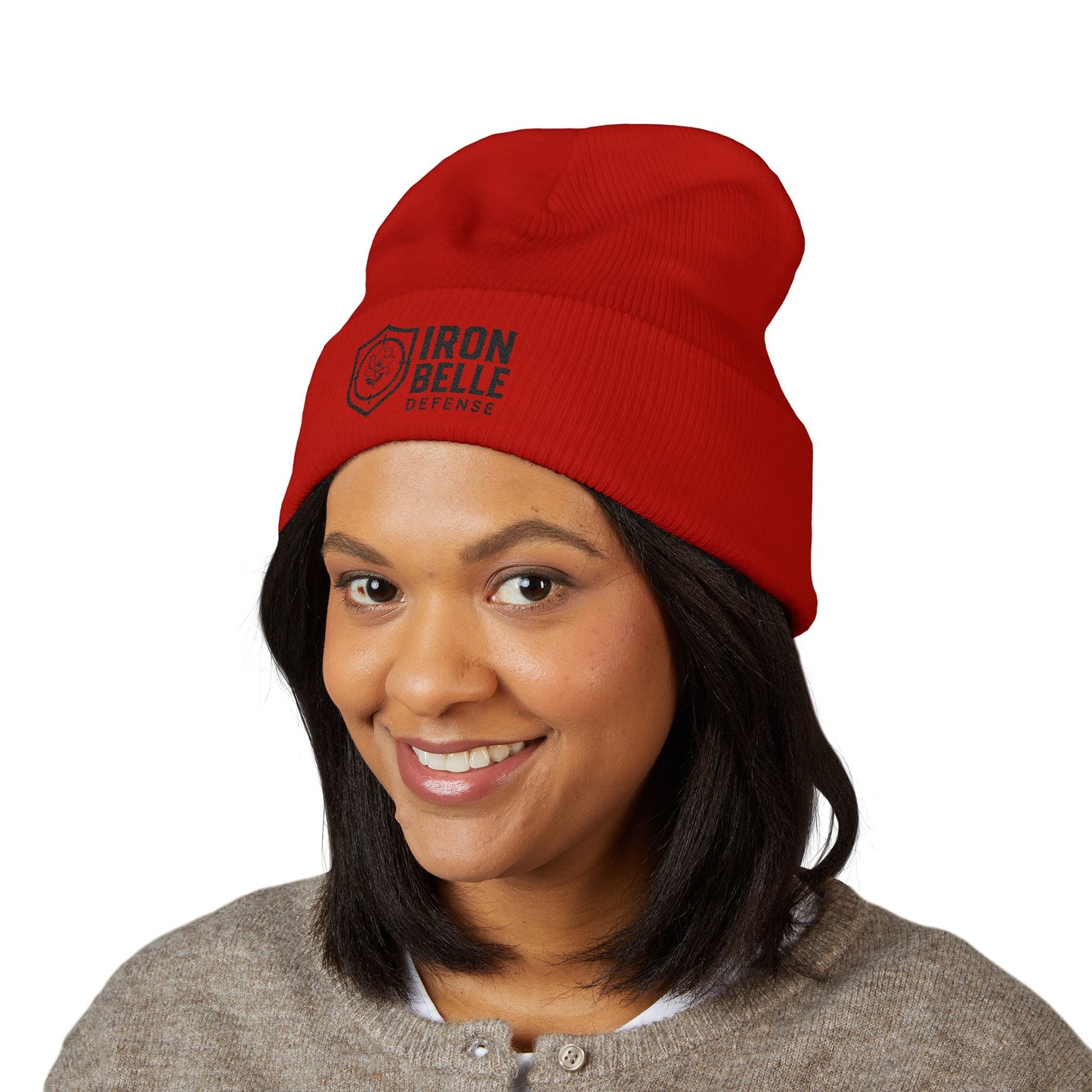 Embroidered Iron Belle Defense Cuffed Beanie