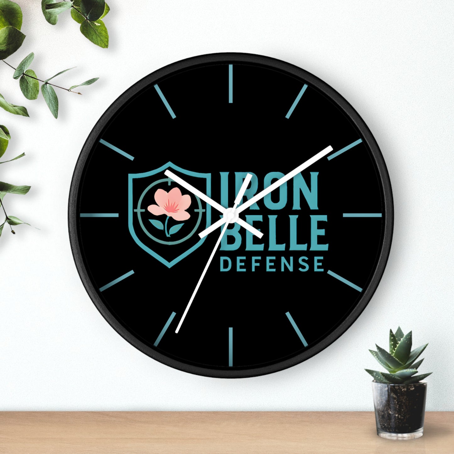 Iron Belle Defense Wall Clock Teal