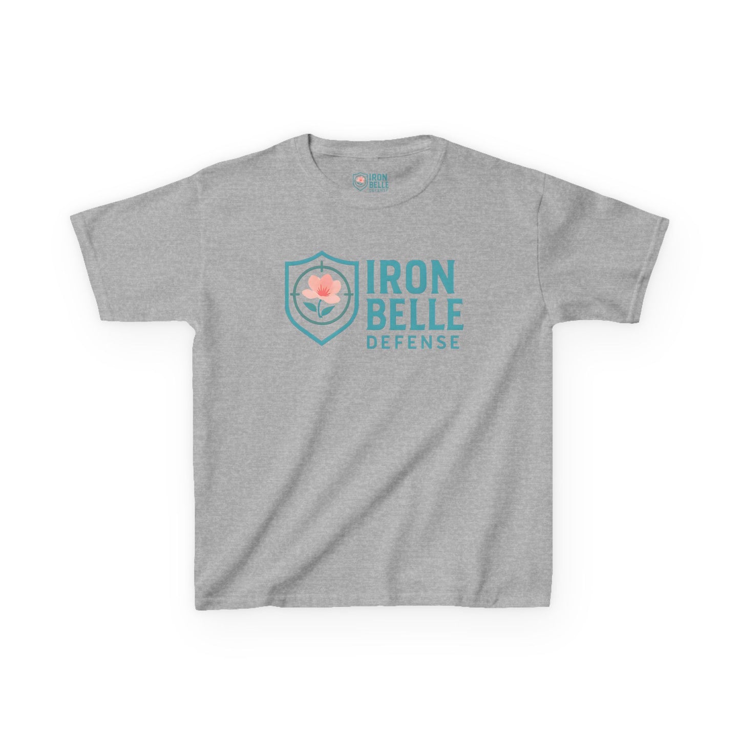 Youth Turquoise Iron Belle Defense Tee