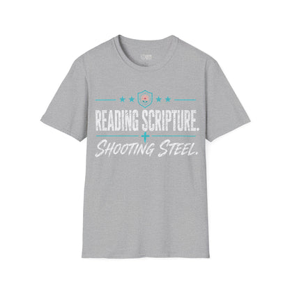 Reading Scripture Shooting Steel Tee