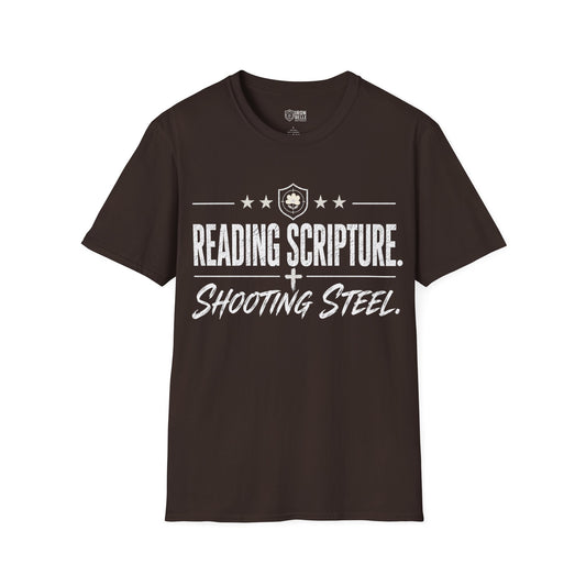 Reading Scripture Shooting Steel Tee