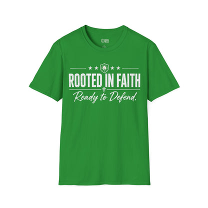 Rooted in Faith Iron Belle Defense Tee