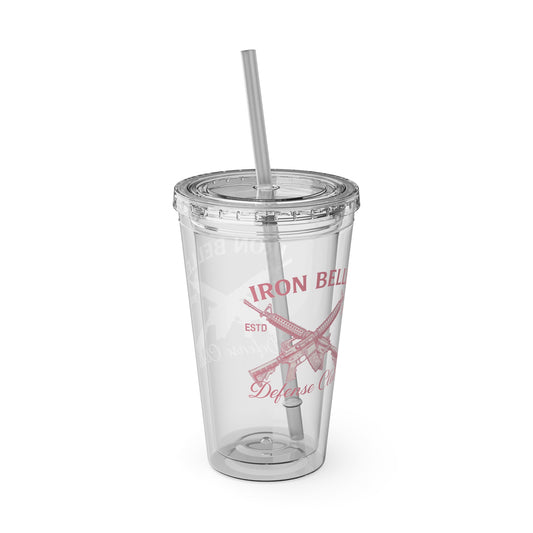 Iron Belle Defense Pink Crest Tumbler – 16oz