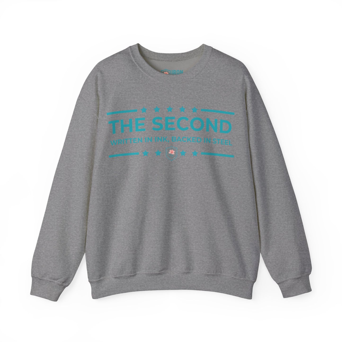 The Second: Written in Ink, Backed in Steel Iron Belle Defense Unisex Crewneck Sweatshirt