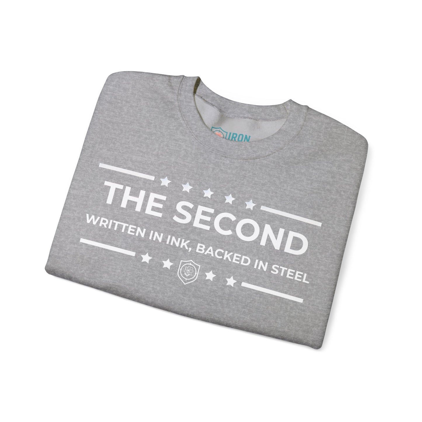 The Second: Written in Ink, Backed in Steel Iron Belle Defense Unisex Crewneck Sweatshirt