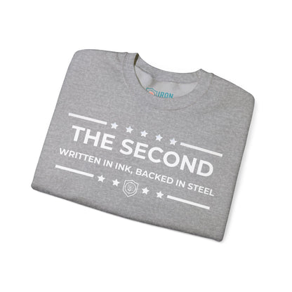 The Second: Written in Ink, Backed in Steel Iron Belle Defense Unisex Crewneck Sweatshirt