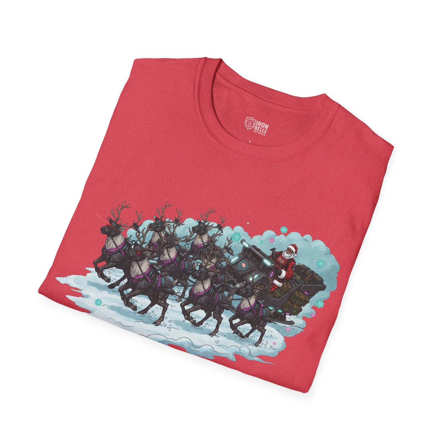 Santa & Reindeer Christmas Graphic Tee