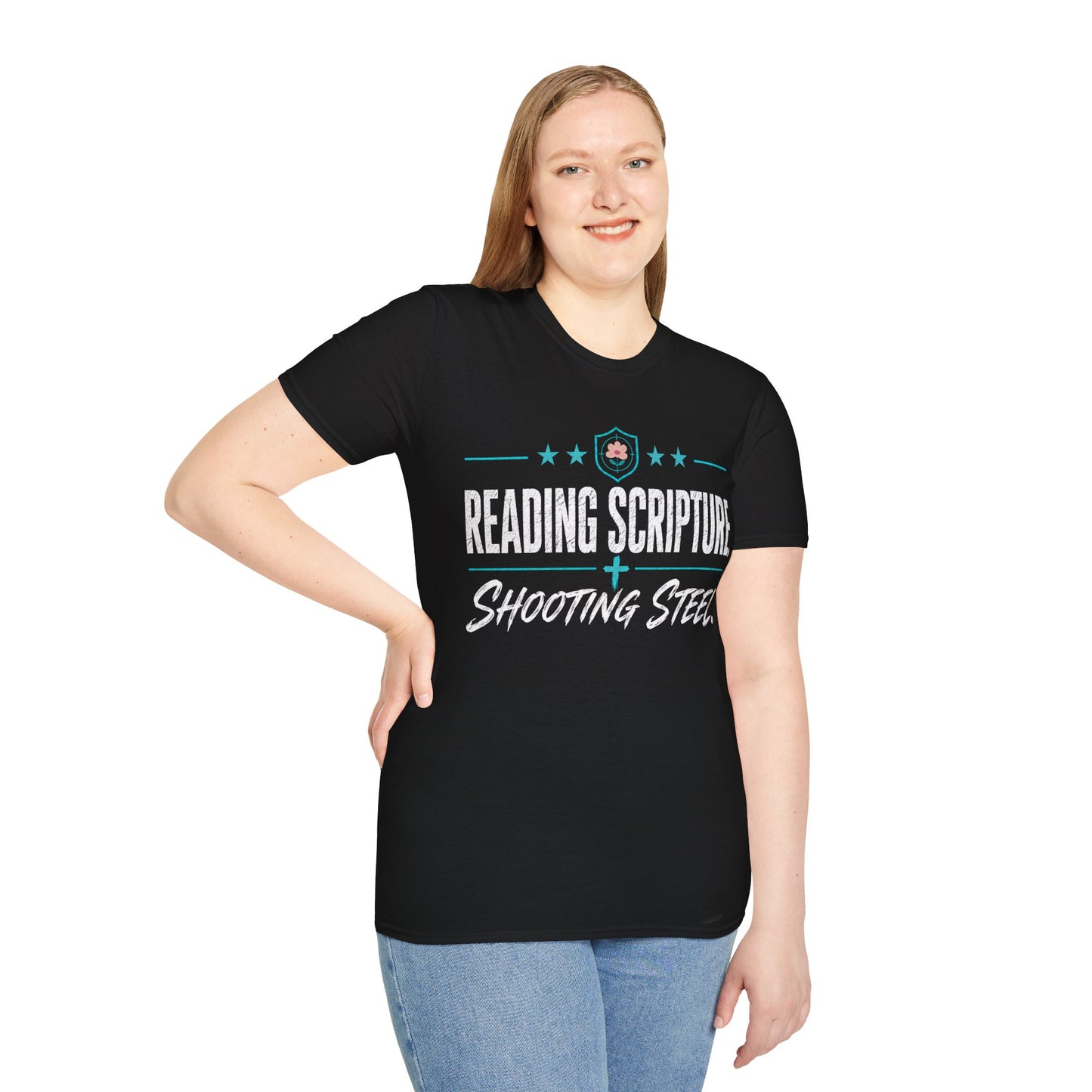 Reading Scripture Shooting Steel Tee