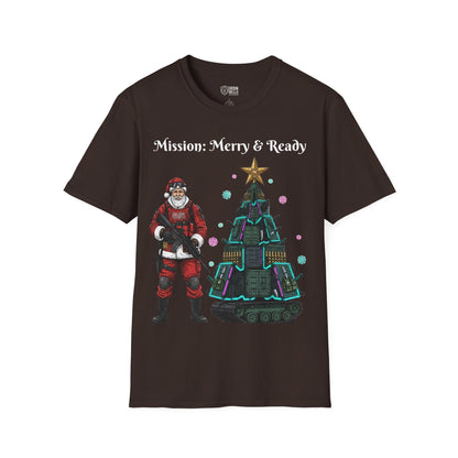 Tactical Santa with Armored Christmas Tree Tee