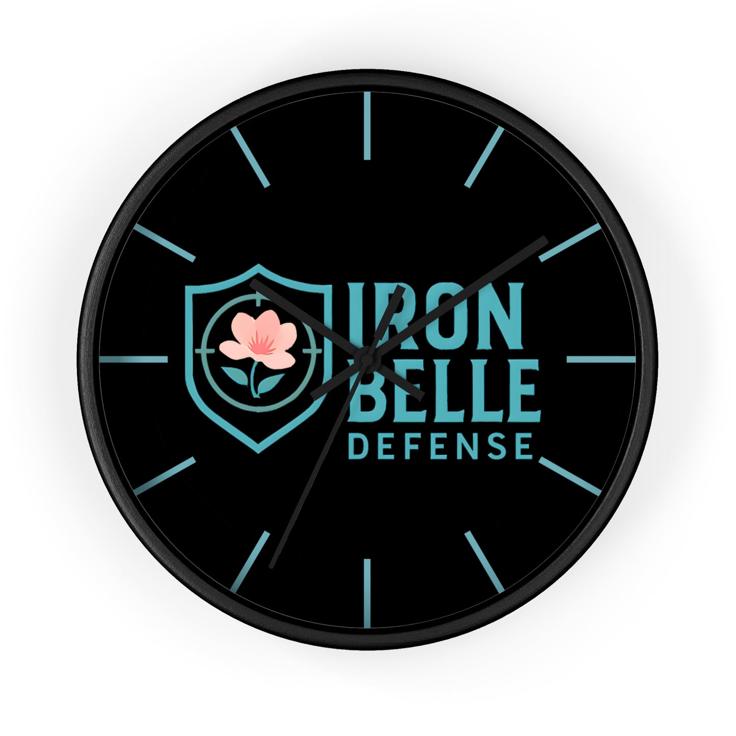 Iron Belle Defense Wall Clock Teal