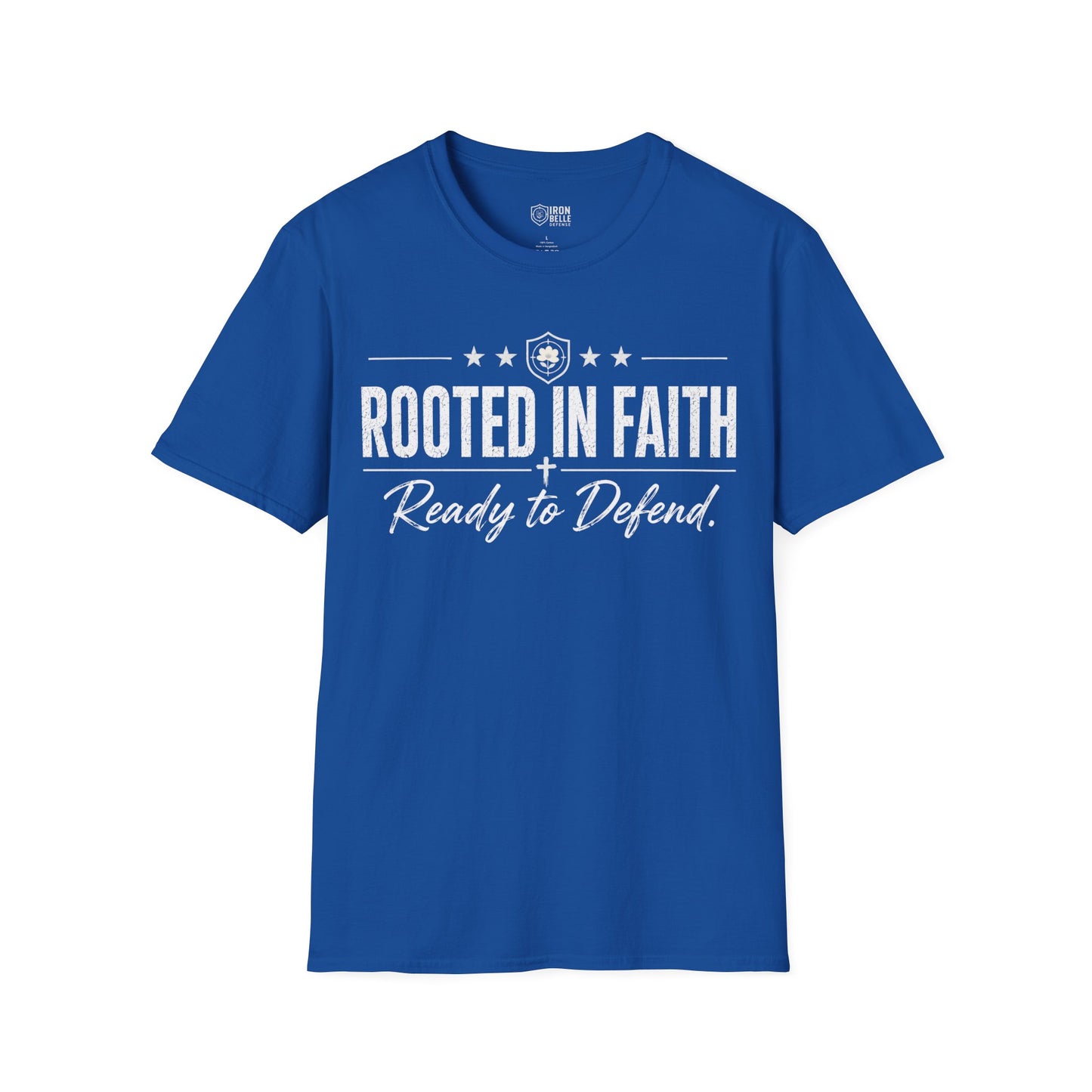 Rooted in Faith Iron Belle Defense Tee
