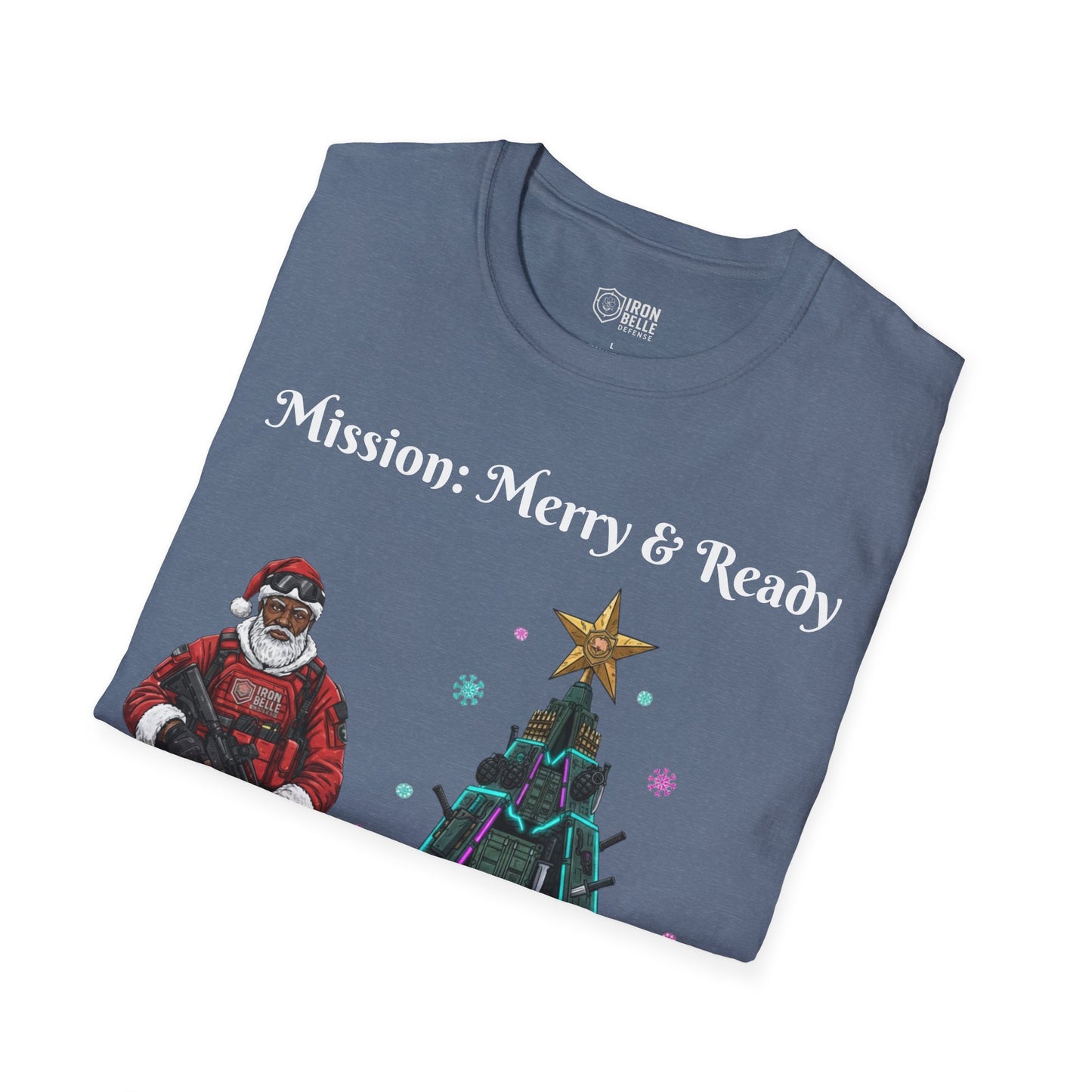 Tactical Santa with Armored Christmas Tree Tee