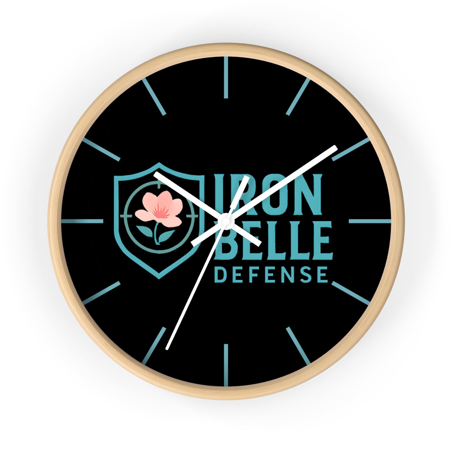 Iron Belle Defense Wall Clock Teal