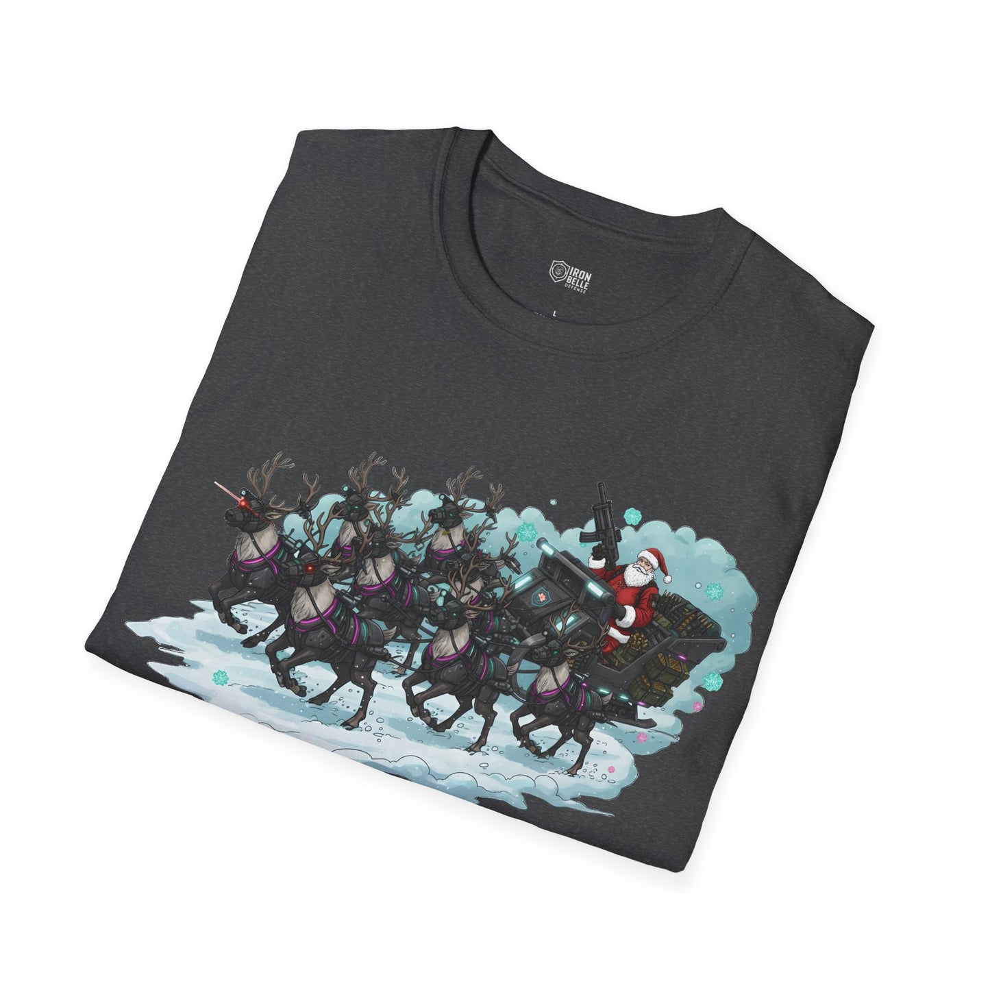Santa & Reindeer Christmas Graphic Tee