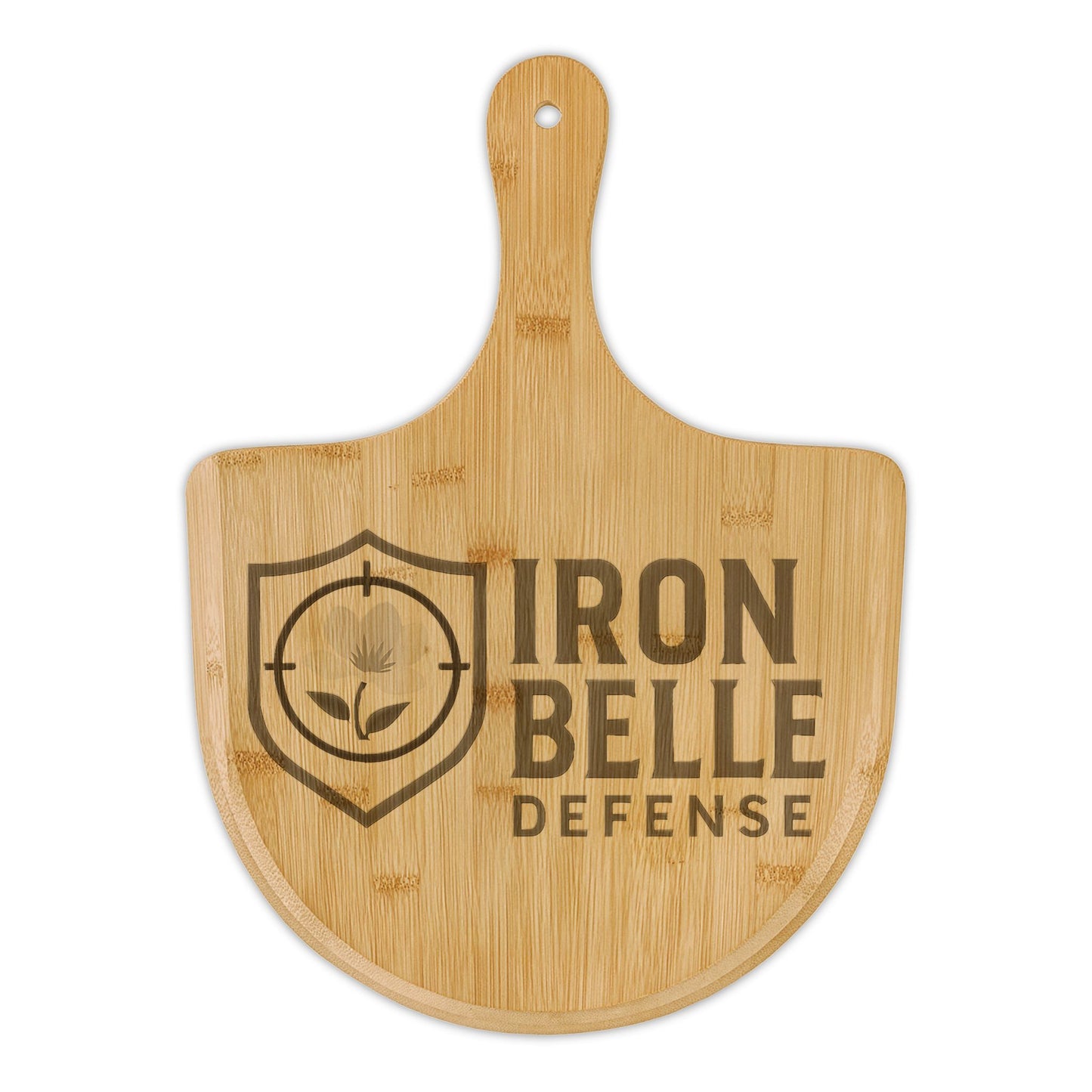 Iron Belle Defense Engraved Bamboo Pizza Board
