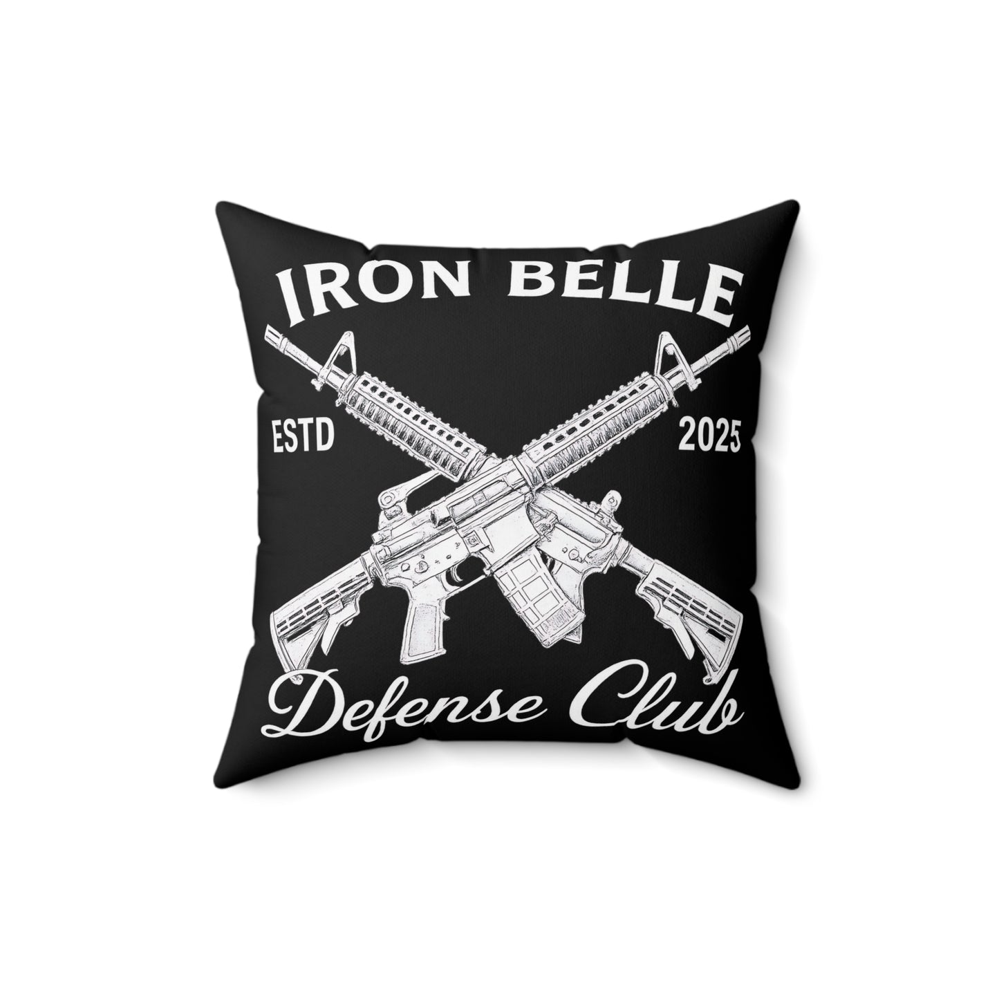 Iron Belle Defense Spun Polyester Square Pillow