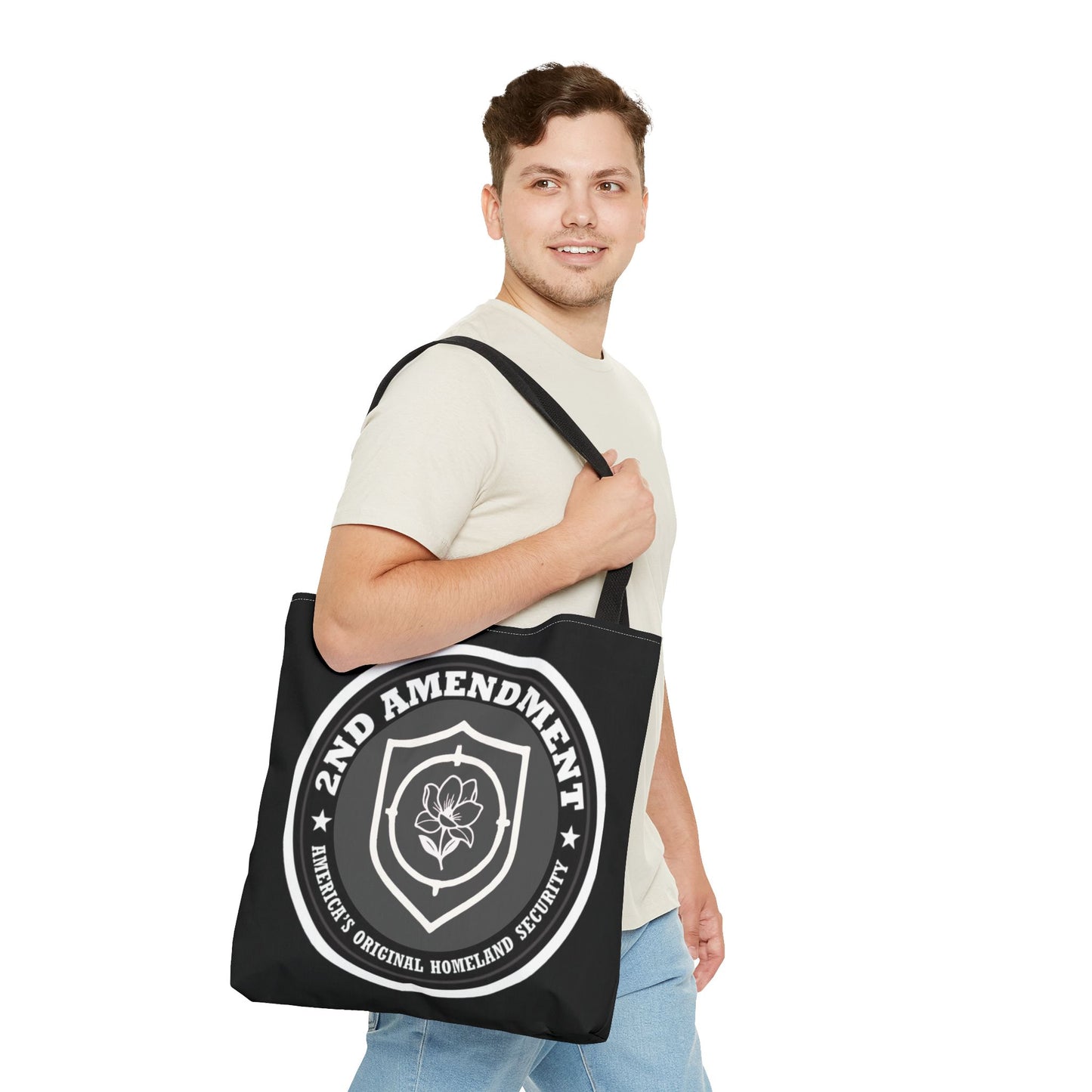 2nd Amendment Shield Tote Bag — America’s Original Homeland Security Cotton Tote