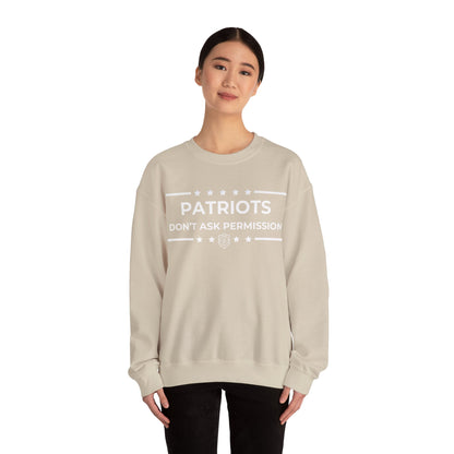 Patriots Don’t Ask Permission Iron Belle Defense Unisex Crewneck Sweatshirt