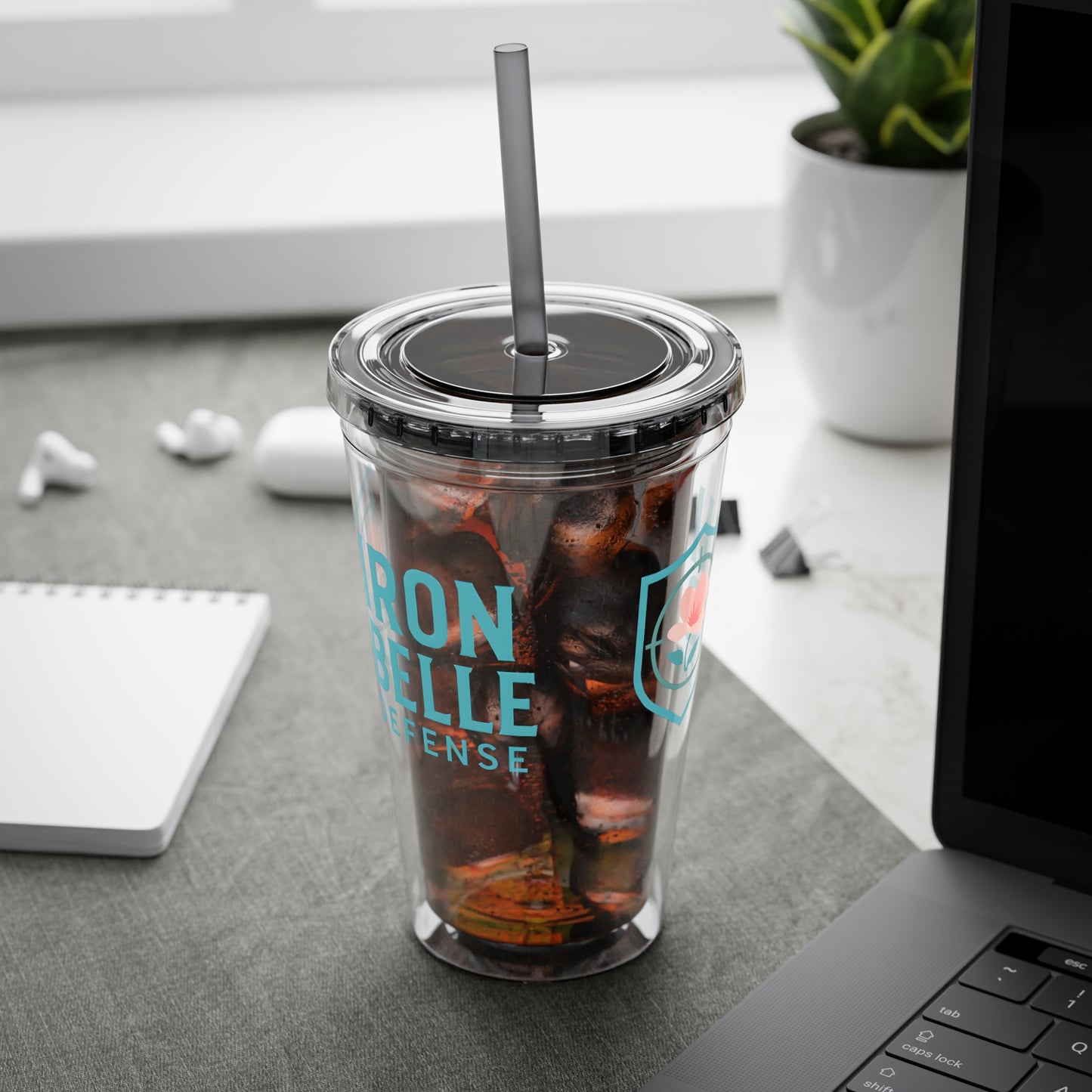 Turquoise Iron Belle Defense Tumbler – 16oz