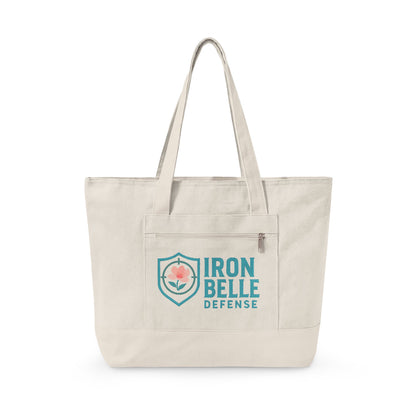 Iron Belle Defense Zippered Canvas Tote