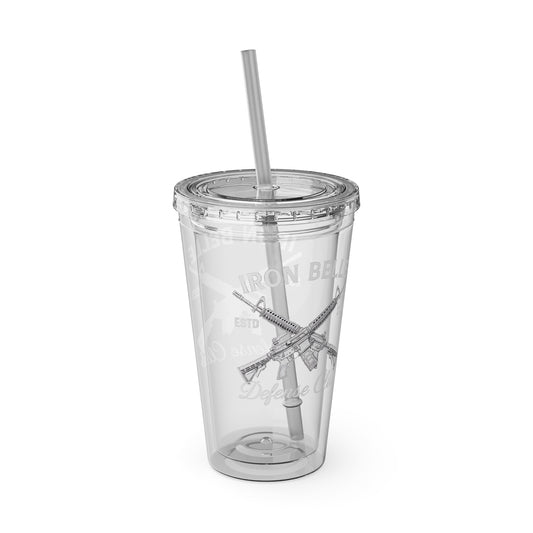 Iron Belle Defense White Crest Tumbler – 16oz