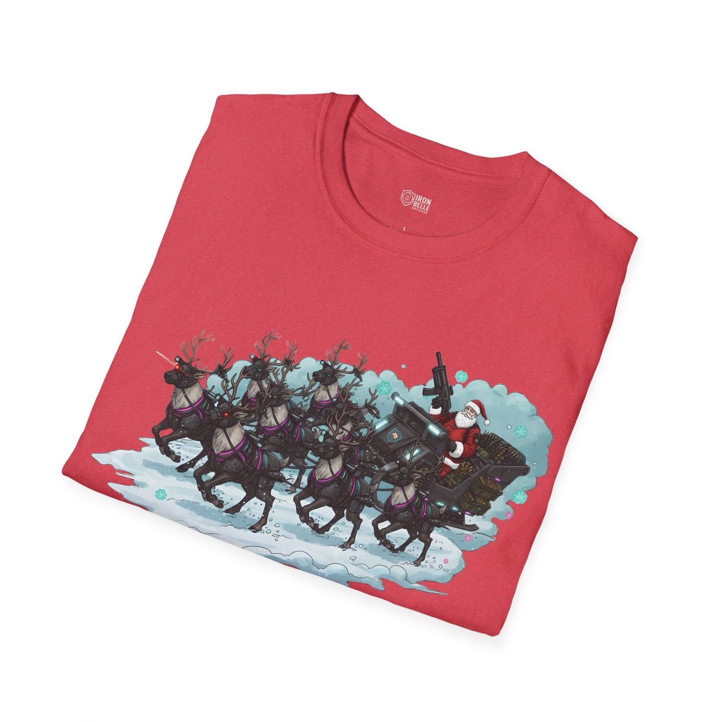 Santa & Reindeer Christmas Graphic Tee