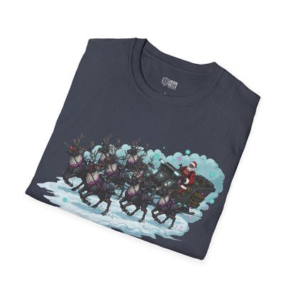 Santa & Reindeer Christmas Graphic Tee